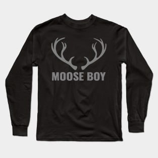 MOOSE BOY GREY Long Sleeve T-Shirt